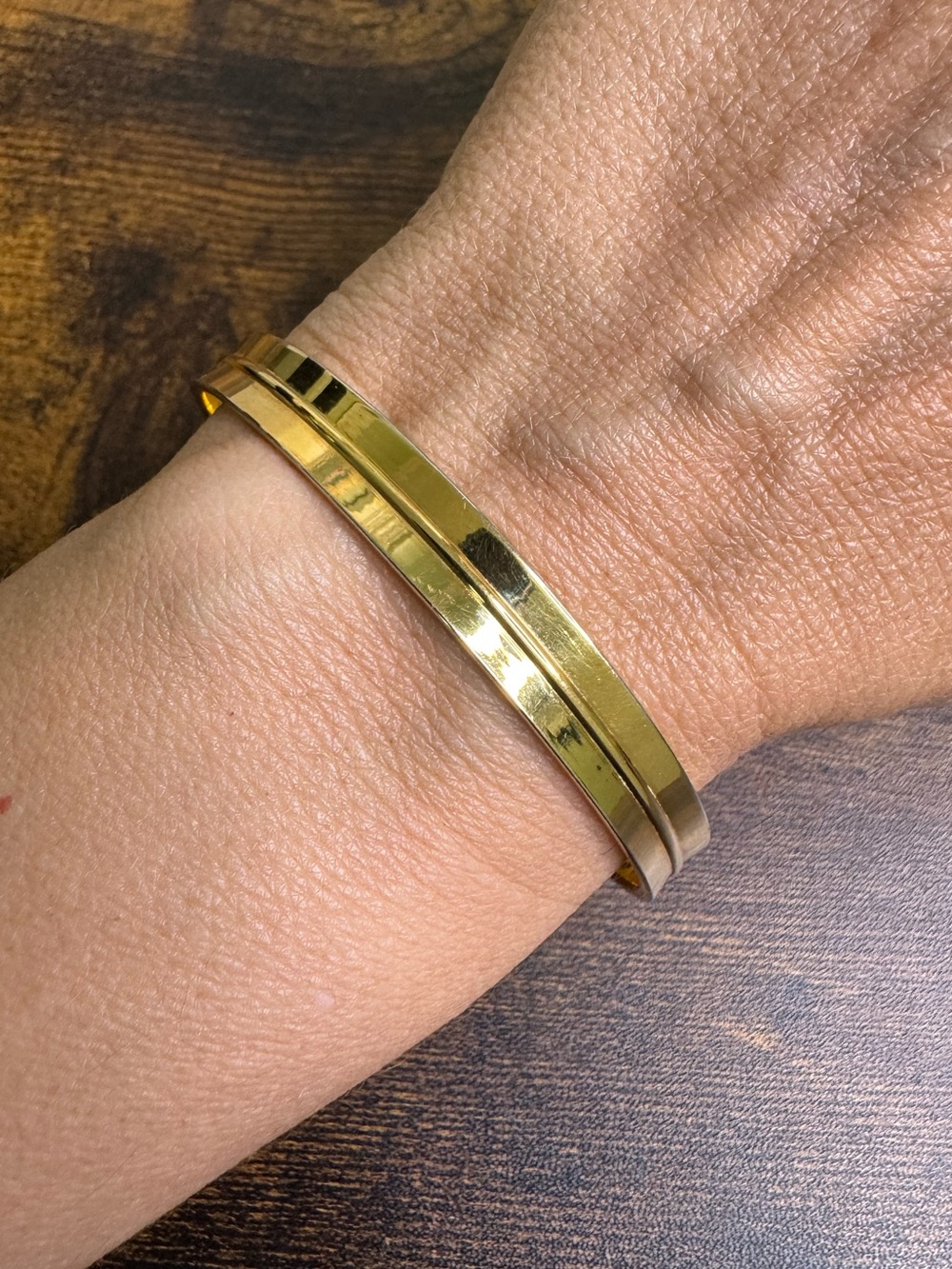 Monet Gold Plated Bangle Bracelet size 8